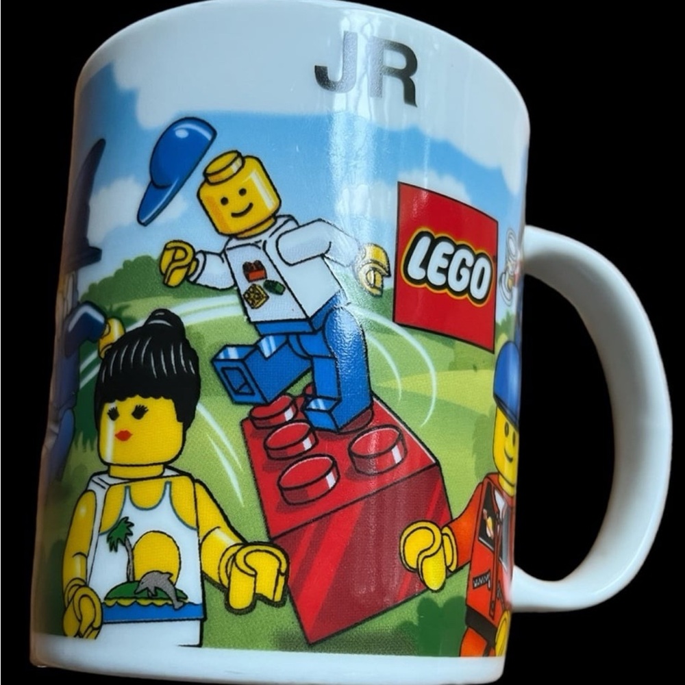 LEGO Themed Mug with Colorful Characters